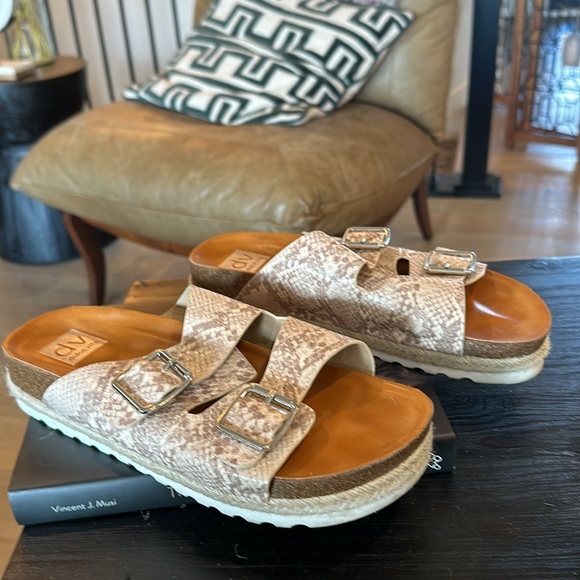 Platform slides faux snake print - Picture 2 of 3